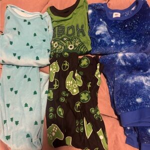 Blue and Green Kids Pajama Set